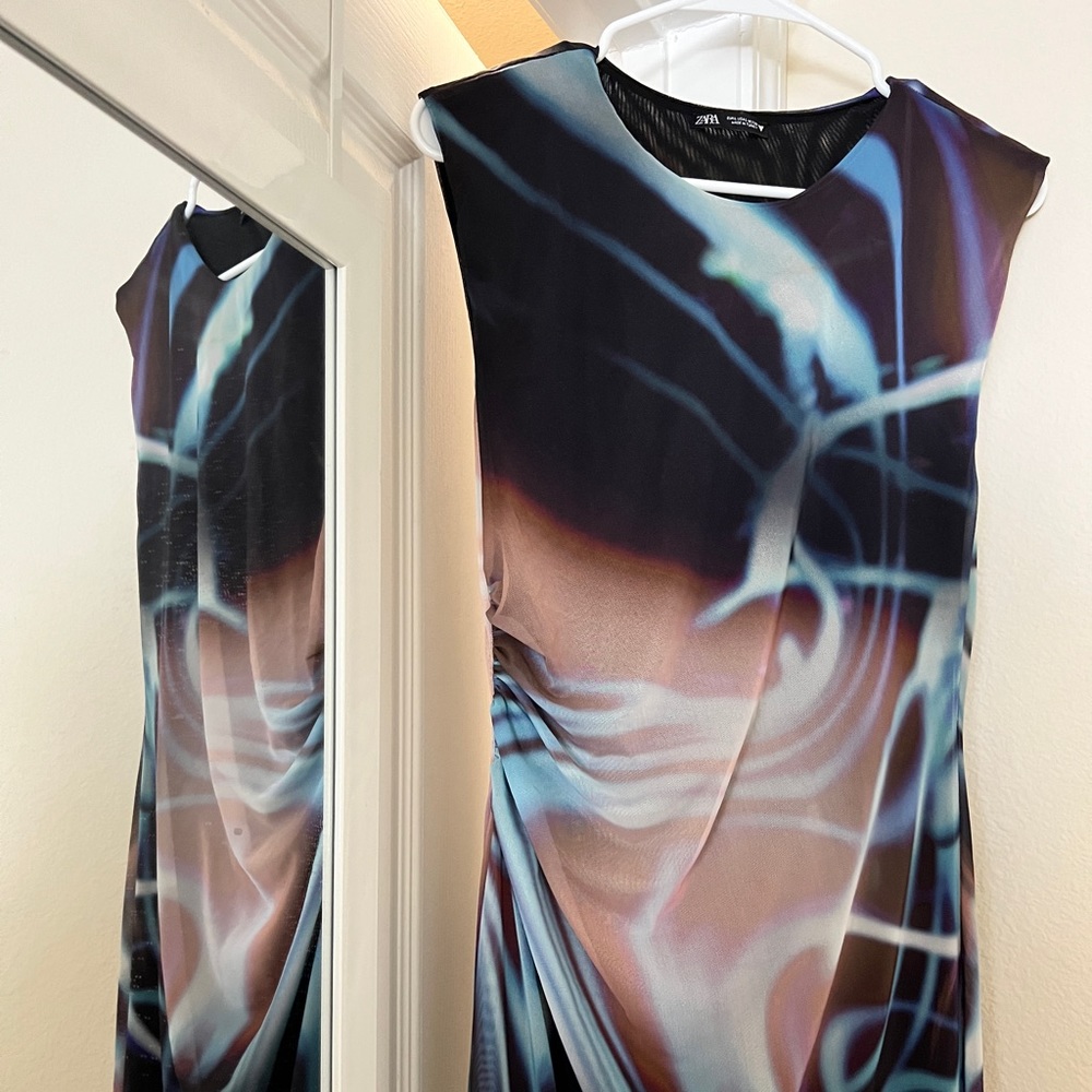 Zara Midi Multi-Layered Multi-Colored